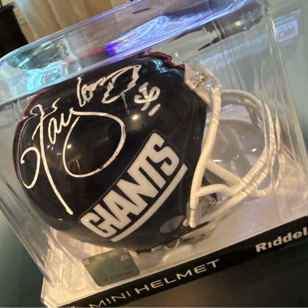 Lawrence Taylor New York Giants Signed Mini Helmet (Minor Scuffs) - SJA COA